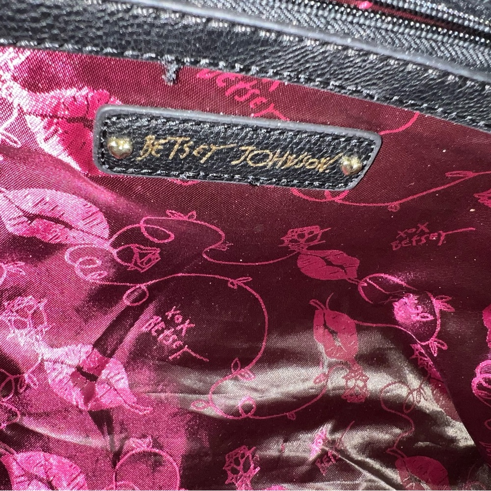 Betsey Johnson Teal Tote Bag with Gold Accents - Picture 9 of 16